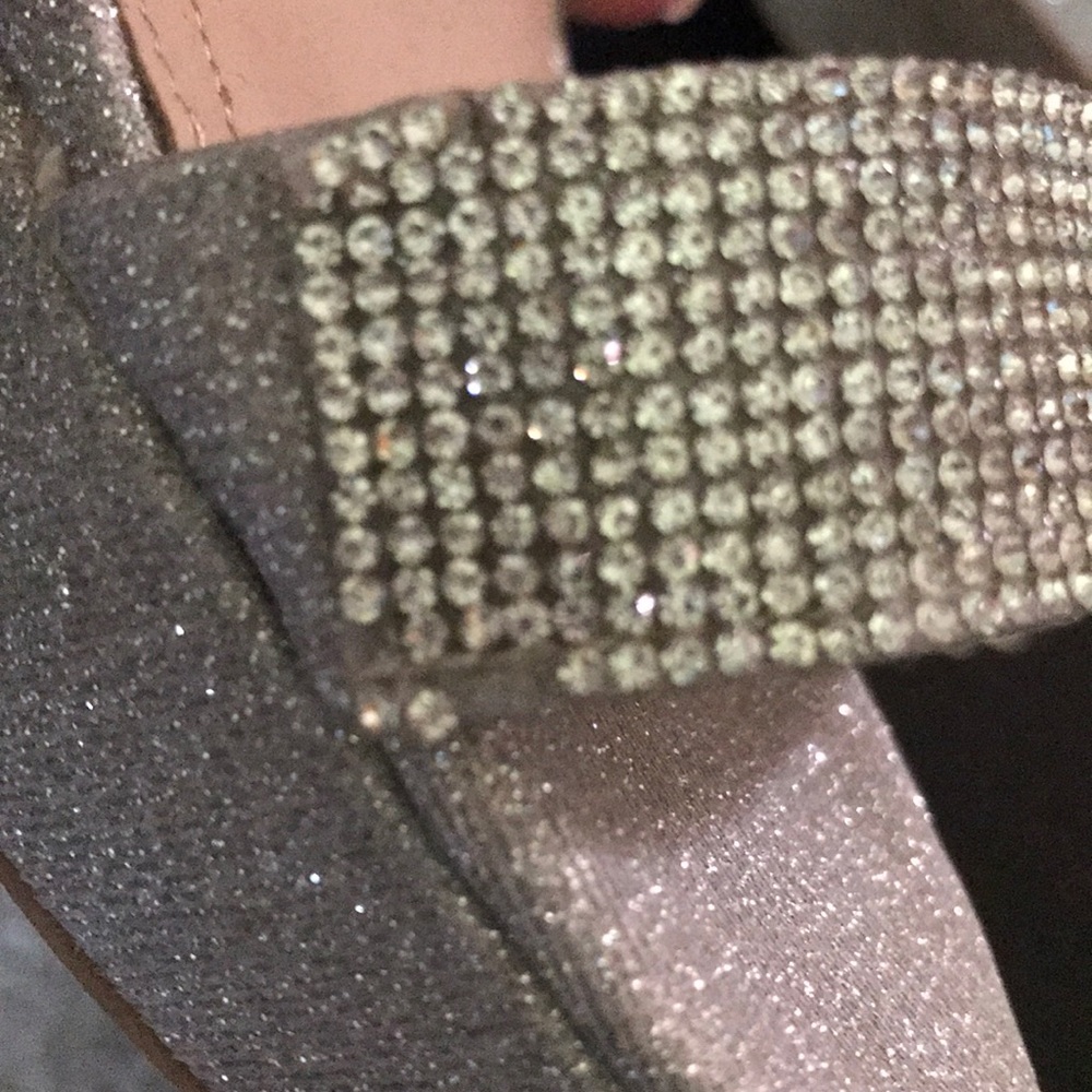 Worn once! Silver I. Miller Myrtle heels! W/ box - Picture 2 of 6
